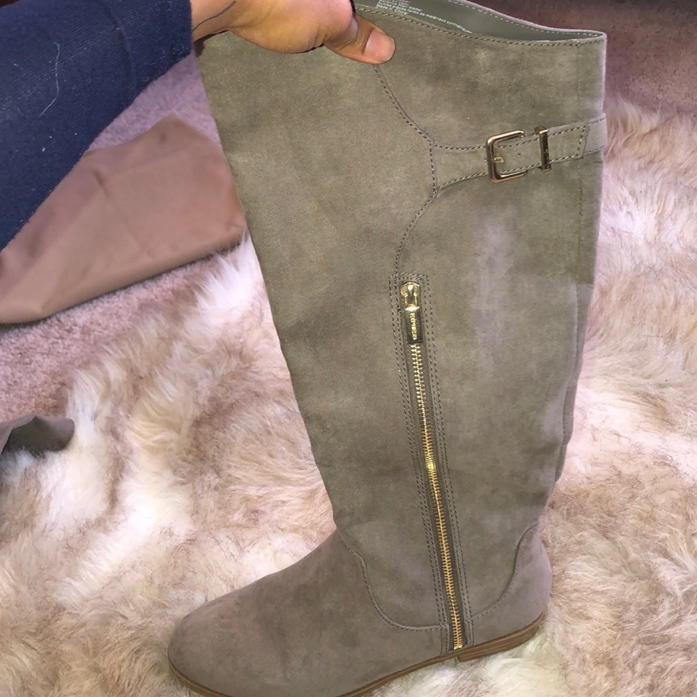Gray boots